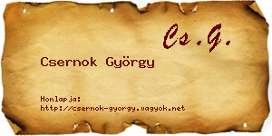 Csernok György névjegykártya